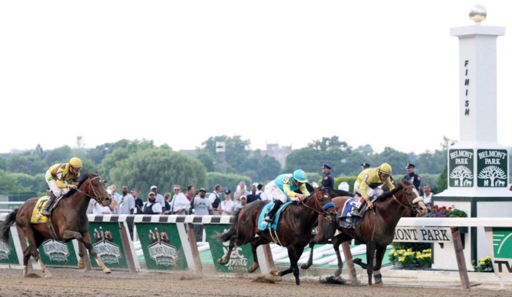 belmont stakes finish